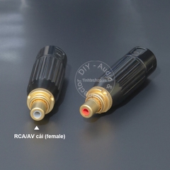 Giác canon ra hoa sen lõi đồng mạ bạc DIY 2 chiếc - 2pcs XLR male to female AV jack diy silver plated copper wire