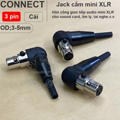 Đầu hàn jack mini XLR 3pin cái OD5mm - 3pin mini XLR female solder connector