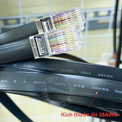 Dây mạng 10 pin RJ50 RJ48 đầu bọc sắt bấm chéo - 10 Core Pure Copper RJ50 Extension Cable