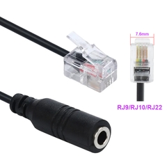 Cáp cho tai nghe IP phone Grandstream - 3.5mm Smartphone Headset to RJ9 Adapter Cable for Telephone IP Phones