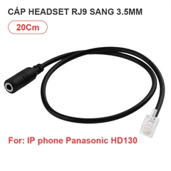 Cáp tai nghe headset IP phone cho Panasonic HD130 - 3.5mm Plug Jack to RJ9 iPhone Headset to for Panasonic HD-130 Office Phone Adapter