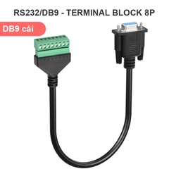 DB9 RS232 D-SUB Male Female to 8 Pin AV Screw Terminal Adapter Solderless Cable