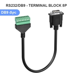 DB9 RS232 D-SUB Male Female to 8 Pin AV Screw Terminal Adapter Solderless Cable