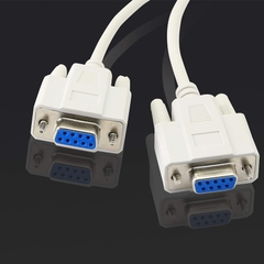 DB9 Y Splitter Cable DB9 9 Pin 1 Male to 2 Female Rs232 Serial Splitter Adapter Straight-Through Cable