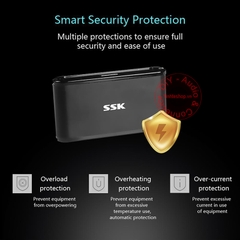 Đầu đọc thẻ nhớ đa năng SD Micro SD TF CF USB 3.0 - Reader card all in one USB 3.0 SSK SCRM-630