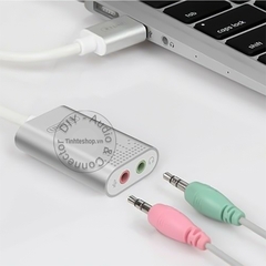 USB-C sang 3.5mm Unitek Y-248 - USB-C External Sound Card Adapter for Stereo Audio