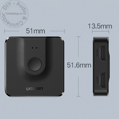 Switch HDMI 2 vào 1 4K Ugreen CM217 50966 - 2 port HDMI switch and splitter 4K@30Hz