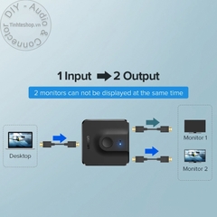 Switch HDMI 2 vào 1 4K Ugreen CM217 50966 - 2 port HDMI switch and splitter 4K@30Hz