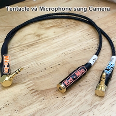 Dây chia 3.5 stereo đực sang 2 đầu 3.5mm mono cái cho 2 loa trái phải hoặc timecode cho micro và camera