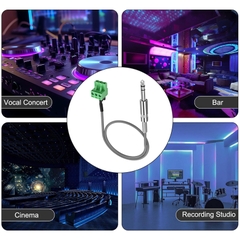 Cáp 6.5mm TRS sang 3pin terminal block - Phoenix 6.35mm TRS to 3-pin audio cable