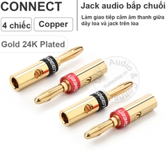 Bộ 4 chiếc Jack bắp chuối đồng mạ vàng 24K Ugreen 30513 - Banana audio jack plug