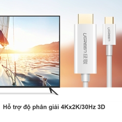 USB C ra HDMI 4K 30Hz 1.5 mét Ugreen MM121 30841 - Thunderbolt 3 to HDMI 4K@30Hz