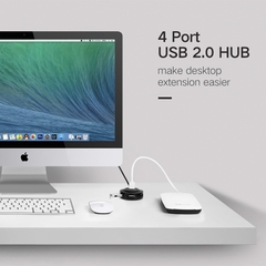 Bộ chia 4 cổng USB 2.0 Ugreen CR106 20277 cáp dài 1 mét có hỗ trợ nguồn ngoài