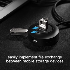 Bộ chia 4 cổng USB 2.0 Ugreen CR106 20277 cáp dài 1 mét có hỗ trợ nguồn ngoài