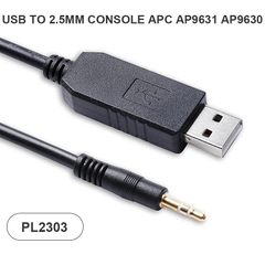 Console Cable with PL2302GT Chip, USB RS232 Serial to 2.5mm TRS Plug PC Link Cable for APC Network Management Card AP9631 AP9630 AP9635