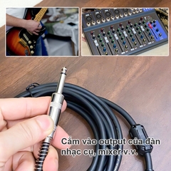Dây thu âm từ Đàn ghita  Đàn organ Mixer Nhạc cụ vào Máy tính - Convert USB to 6.5mm audio recording to your computer.