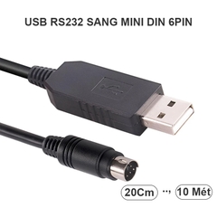 USB to 6-pin Mini Din RS232 Serial Communication Cable for LS XGB XBM XBC