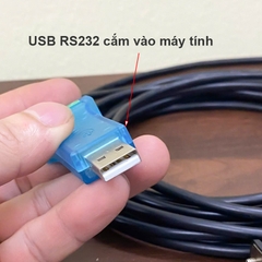 Dây USB sang RS232 cổng cái 20Cm đến 10 mét - Custom-sized USB CH340 chipset to 9-pin female D-Sub adapter cable.