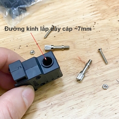 Vỏ ốp cho đầu hàn DB9 DB15 3 hàng vuông góc Siron X820-9 - Housing for 9-pin and 15-pin 3-row right-angle D-SUB soldering connectors.