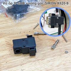 Vỏ ốp cho đầu hàn DB9 DB15 3 hàng vuông góc Siron X820-9 - Housing for 9-pin and 15-pin 3-row right-angle D-SUB soldering connectors.