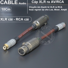 Rắc canon cái sang hoa sen cái 1 cặp 10Cm - XLR female to RCA female adapter