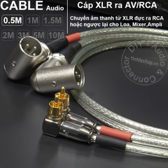 Dây Canon ra hoa sen AV 1 cặp DIY 0.5M đến 5M - XLR male to RCA cable 1 pair