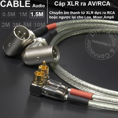 Dây Canon ra hoa sen AV 1 cặp DIY 0.5M đến 5M - XLR male to RCA cable 1 pair