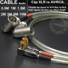 Dây Canon ra hoa sen AV 1 cặp DIY 0.5M đến 5M - XLR male to RCA cable 1 pair