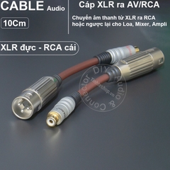 Rắc canon cái sang hoa sen cái 1 cặp 10Cm - XLR female to RCA female adapter