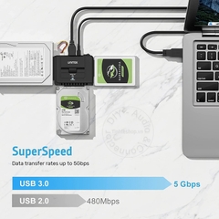 USB sang SATA IDE 2.5'' 3.5'' Unitek Y-3322A hỗ trợ ổ cứng 18TB - USB 3.0 to SATA IDE 2.5/3.5''