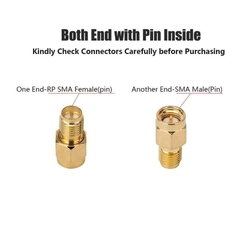 Jack chuyển SMA đực sang RP SMA - SMA male to RP-SMA female connector