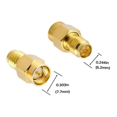 Jack chuyển SMA đực sang RP SMA - SMA male to RP-SMA female connector