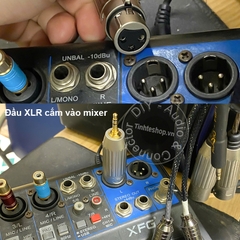 Jack canon sang 3.5 balanced cắm micro không dây cho mixer - XLR female to 1/8