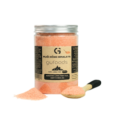 Muối hồng Himalaya GUfoods (dạng hạt mịn) - Tự nhiên, Giàu khoáng chất vi lượng, Không phụ gia, Không tinh chế