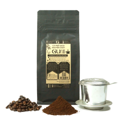 Cà phê sạch nguyên chất GUfoods - Dạng bột - 100% Coffee Robusta Đăk Lăk - Cafe rang mộc, Gu mạnh đỉnh cao