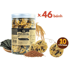 Snack gạo lứt nướng rong biển GUfoods (Hũ 100g) - Giòn rụm, Healthy, Giàu dinh dưỡng, Thuần chay, Eat Clean, Ăn vặt lành mạnh