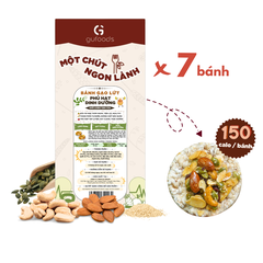 Bánh gạo lứt phủ granola siêu hạt GUfoods (Hộp 170g) - Bữa ăn nhẹ tiện lợi, Giàu dinh dưỡng, Ăn vặt healthy, Nạp nhanh năng lượng, Ăn kiêng, Eat clean, Thuần chay