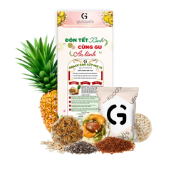 Snack gạo lứt healthy mix tứ vị GUfoods - Hội tụ 4 vị snack ngon, Nạp nhanh năng lượng, Tiện lợi, Eat clean, Thuần chay