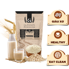 Bột Yến mạch ăn liền GUfoods (túi 500g) - Nguyên liệu nhập khẩu, Bột đã chín, Giàu chất xơ & protein thực vật, Tốt cho sức khoẻ, Ăn kiêng, Healthy, Tập gym, Eat clean