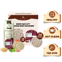 Bánh gạo lứt mầm ST25 GUfoods - Giàu chất xơ và GABA tự nhiên, Không chiên dầu, Không đường, Lành mạnh, Phù hợp Eat clean, Ăn vặt healthy, Thực dưỡng, Tập Gym, Thuần chay