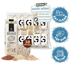 [BỔ SUNG MUỐI HỒNG] Bánh gạo lứt GUfoods vị Yến mạch - Thơm bùi tự nhiên, Giàu chất xơ, Không chiên dầu, Không đường, Lành mạnh, Phù hợp Eat clean, Tập gym, Ăn vặt healthy, Thực dưỡng, Thuần chay
