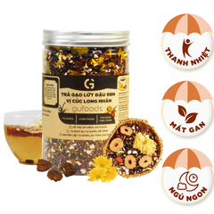 Trà gạo lứt đậu đen GUfoods - Vị Cúc Long nhãn - Tinh thần thoải mái, Tự nhiên, Lành mạnh