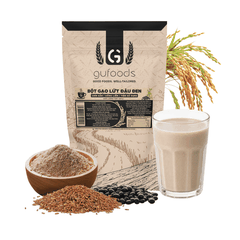 Bột gạo lứt đậu đen GUfoods - Chín sẵn, Uống liền, Dễ tiêu hoá, Healthy, Tiện lợi, Phù hợp Eat clean, Thực dưỡng, Thuần chay (túi zip 500g)