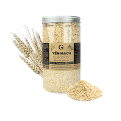 Yến mạch cán vỡ 0.55mm GUfoods (hũ 500g) - Giàu chất xơ & protein thực vật, Tốt cho sức khoẻ, Healthy, Lành mạnh, Tập gym, Eat clean