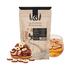 Táo đỏ cắt lát GUfoods - Ngọt thanh tự nhiên, Giàu chất xơ, Hỗ trợ thư giãn tinh thần, Healthy, Eat clean (túi 400g)