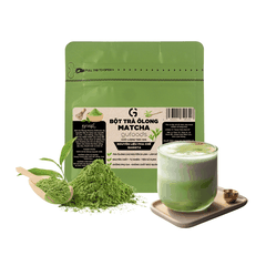 Bột Matcha trà Ôlong GUfoods (túi 50g) - Pha chế Barista, Giàu EGCG và chất chống oxy hóa, Vị umami tự nhiên, Eat clean, Healthy, Làm đẹp