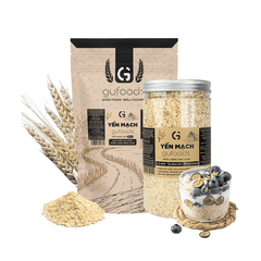 Yến mạch cán vỡ 0.55mm GUfoods - Giàu chất xơ & protein thực vật, Tốt cho sức khoẻ, Healthy, Lành mạnh, Tập gym, Eat clean (500g)
