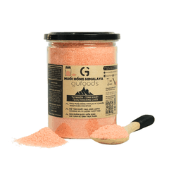Muối hồng Himalaya GUfoods (dạng hạt mịn) - Tự nhiên, Giàu khoáng chất vi lượng, Không phụ gia, Không tinh chế