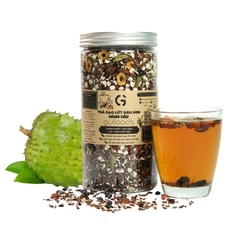 Trà gạo lứt đậu đen GUfoods - Vị mãng cầu - Dịu thơm ngọt nhẹ dễ uống, Giàu chất chống oxy hoá, Thanh nhiệt, Mát gan, Cải thiện giấc ngủ