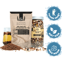 Trà gạo lứt đậu đen thảo mộc GUfoods - Thanh nhiệt, Mát gan, Hỗ trợ giấc ngủ, Healthy, Thực dưỡng, Eat clean